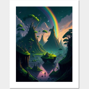 Fantasy Rainbow World Posters and Art